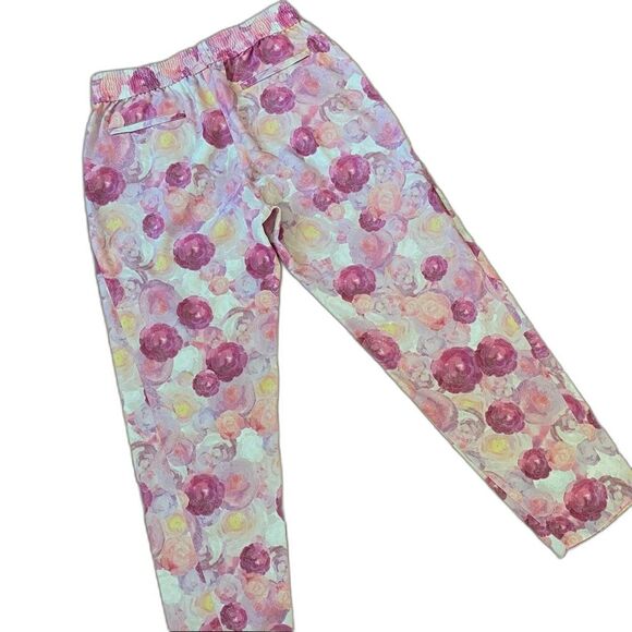 Victorinox Swiss Army Pink Floral Elastic Waistband Joggers Size Large - Picture 4 of 10